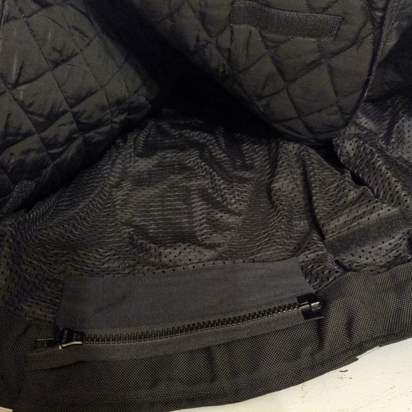 1st Racing Motorcycle Jacket Black, Reflectors, Backpack, Removable Vest Sz Sm - Picture 9 of 13